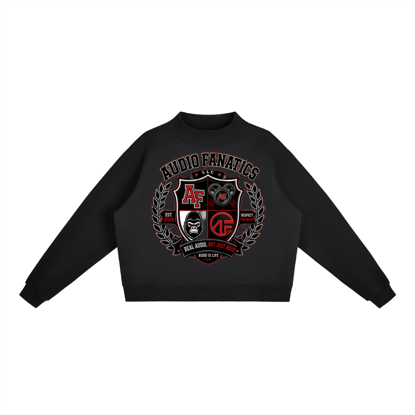 AF College Fleece Mock-Neck Crew Sweatshirt