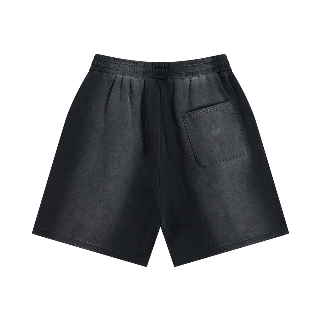 "AF Day" Sun Fade Distressed Shorts