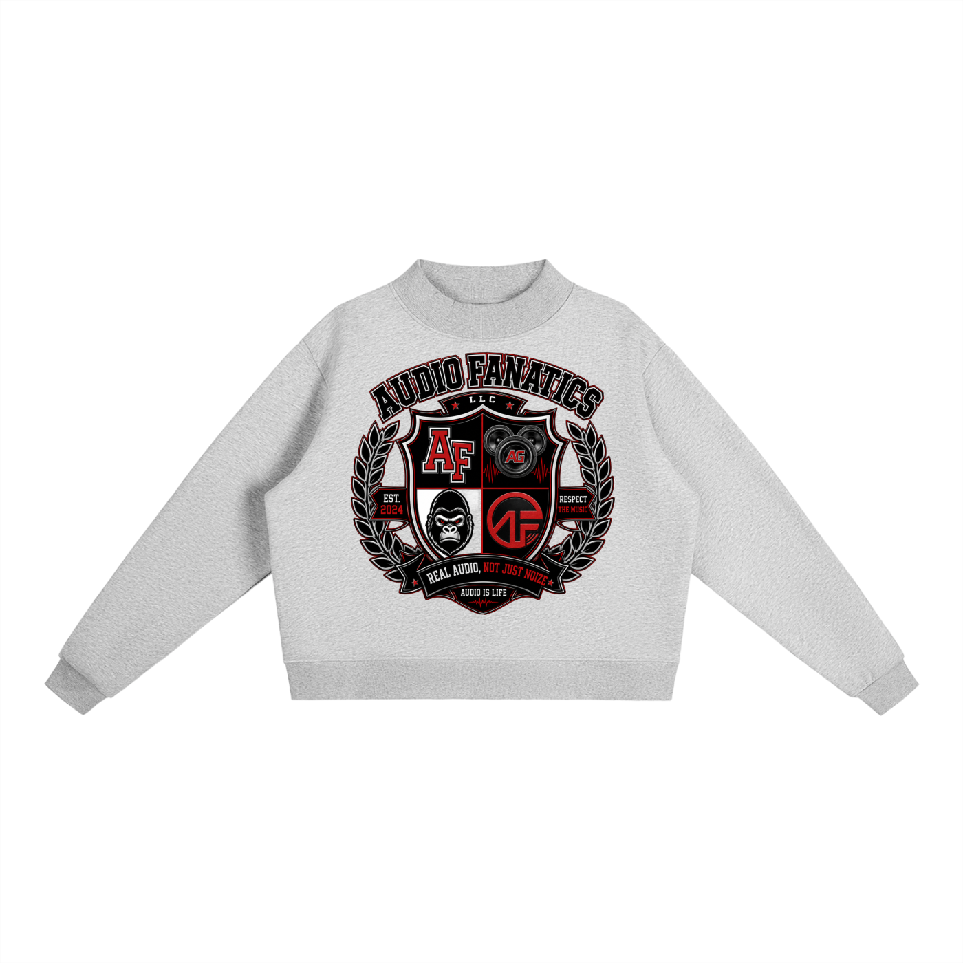 AF College Fleece Mock-Neck Crew Sweatshirt