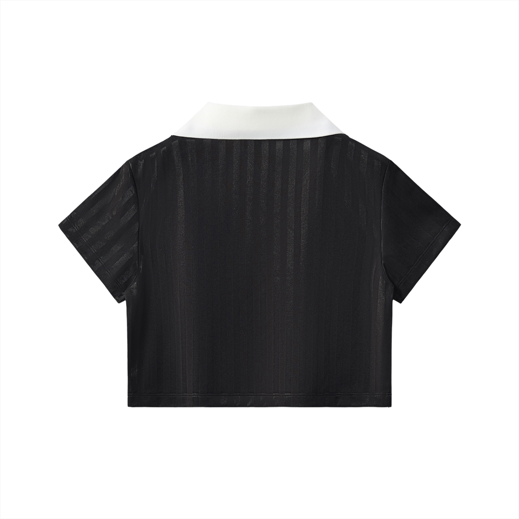 AF Collar Striped Cropped Jersey