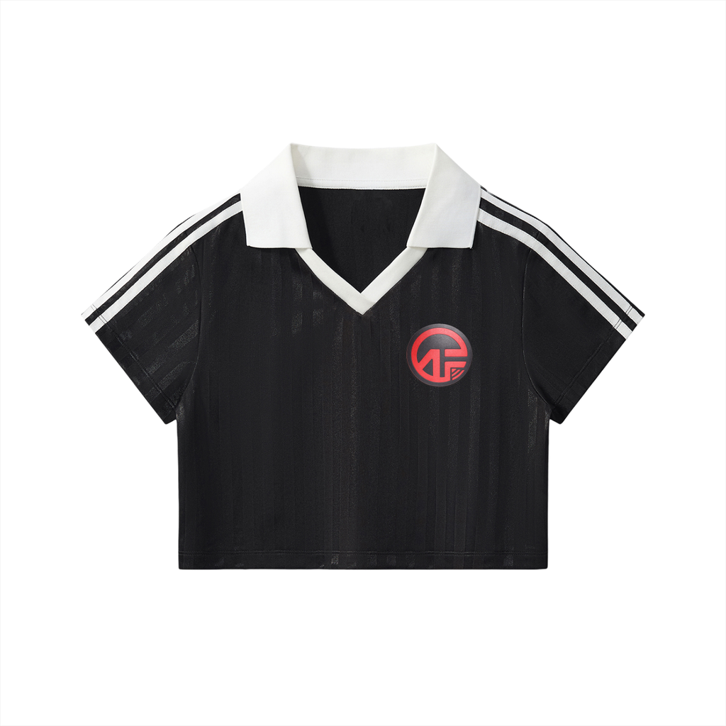 AF Collar Striped Cropped Jersey