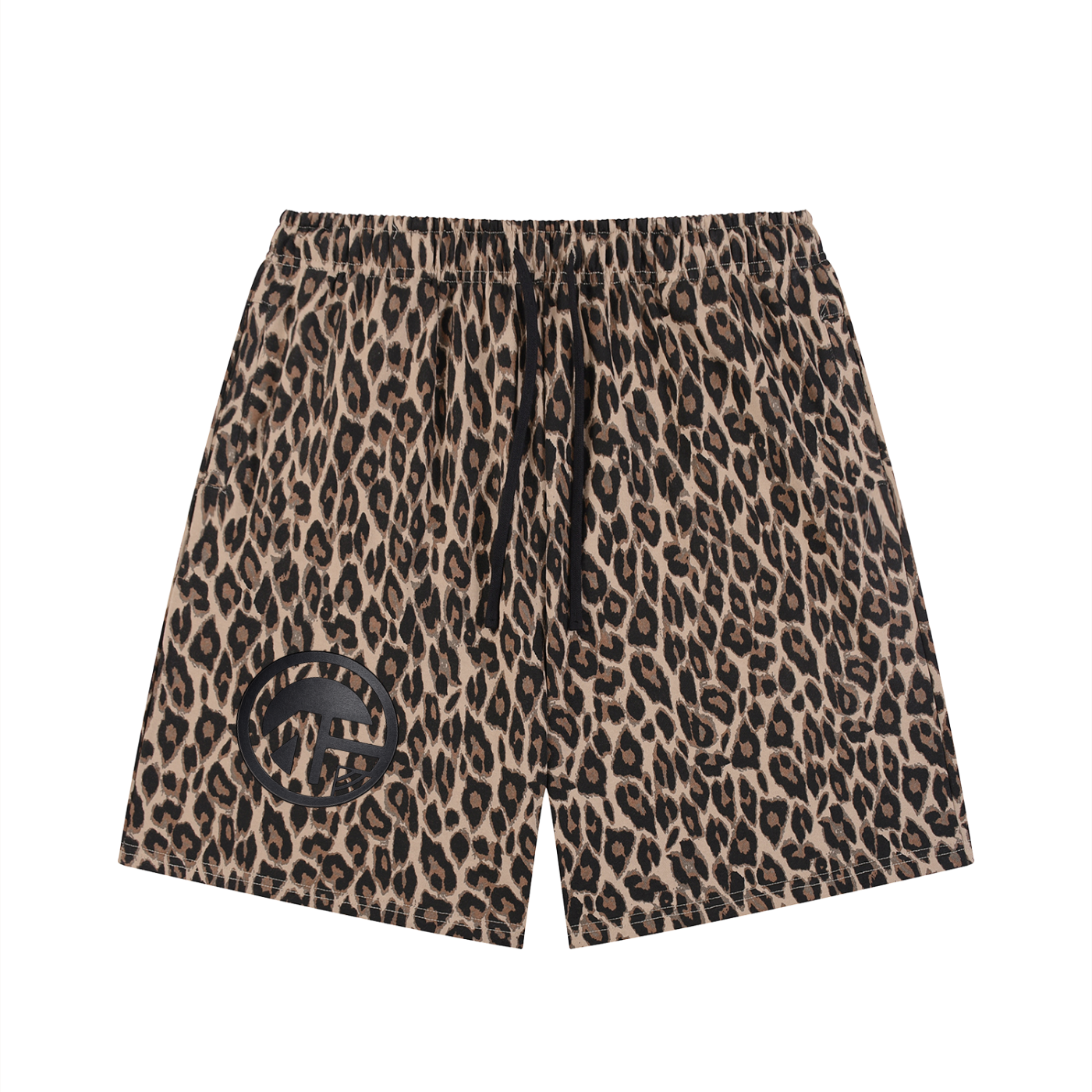"4 cash" Heavyweight Leopard Drawstring Shorts