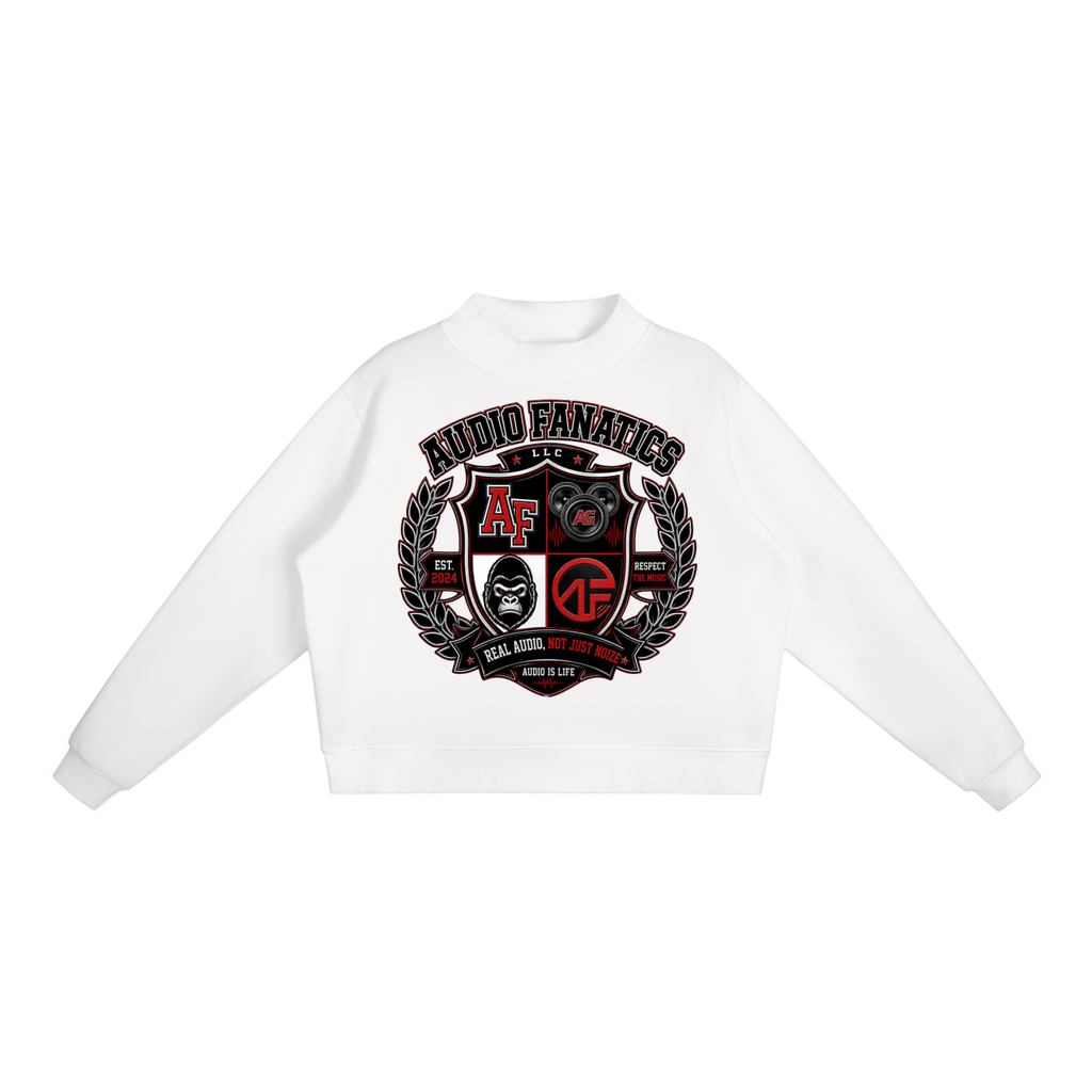 AF College Fleece Mock-Neck Crew Sweatshirt