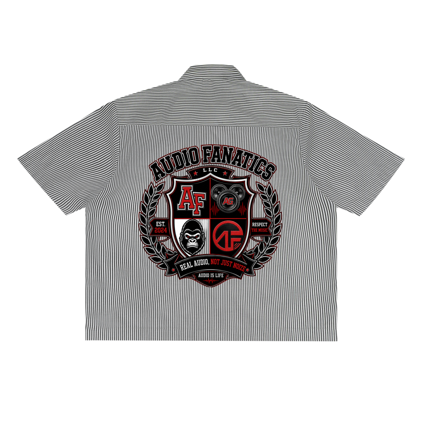 AF College Vertical Stripe Boxy Shirt